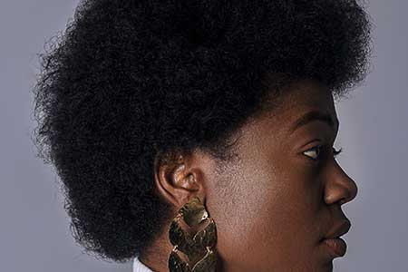 African Woman with Coily Hair (Type 4)