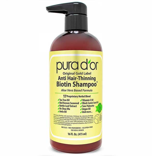 Original Gold Label Anti-Thinning Biotin Shampoo - PURA D'OR