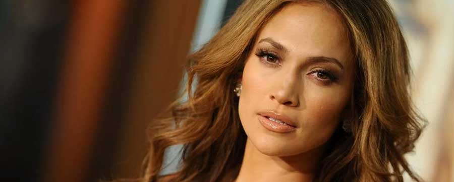 Close up on Jennifer Lopez's face and beautiful hair