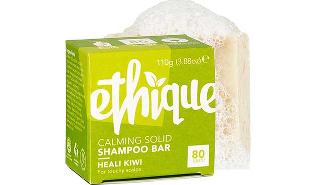 Heali Kiwi Calming Solid Shampoo Bar for Touchy Scalps - Ethique