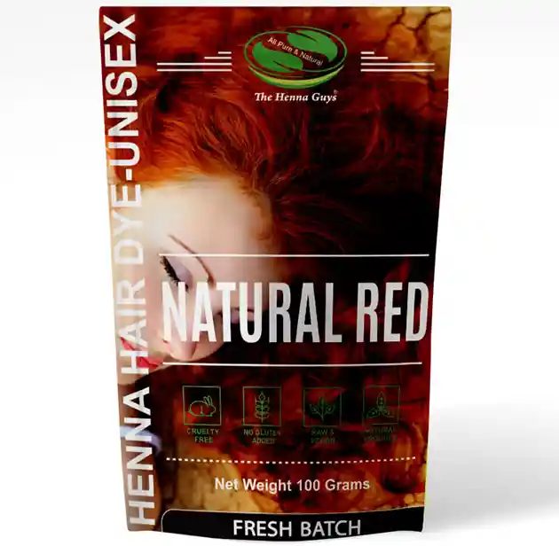 1 Pack Natural Red Henna Hair & Beard Dye 100 Grams - Chemicals Free Hair Color - The Henna Guys
