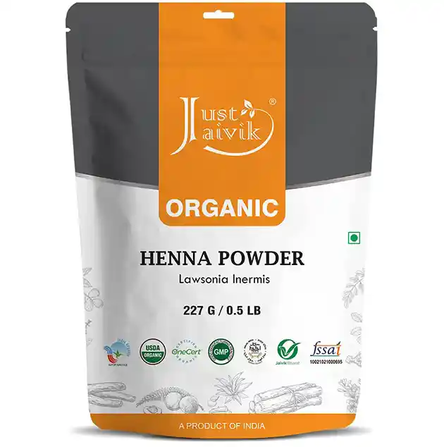 100% Organic USDA Certified Henna Powder (Lawsonia Inermis) For Hair - Just Jaivik