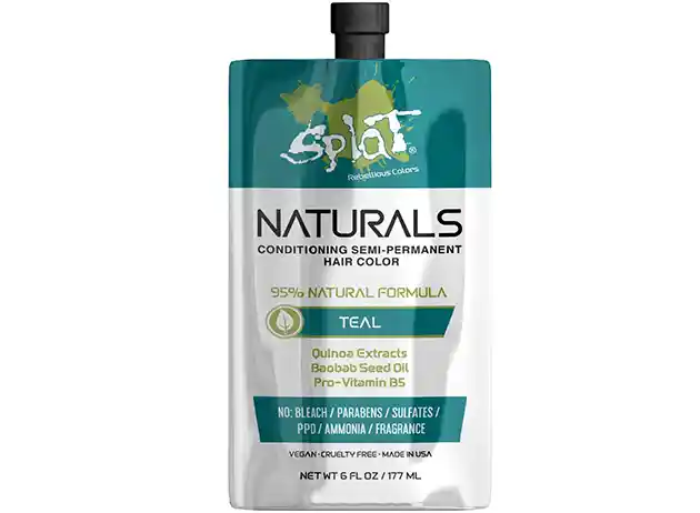 Semi-Permanent Teal Hair Dye - Splat Naturals