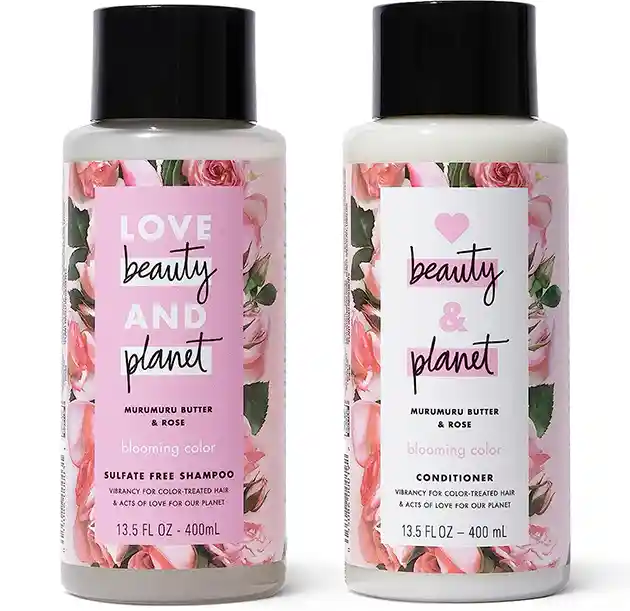 Shampoo & Conditioner Murumuru Butter & Rose 2 Count - Love Beauty and Planet