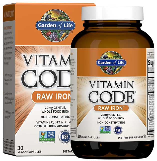 Vitamin Code Raw Iron Supplement - Garden of Life