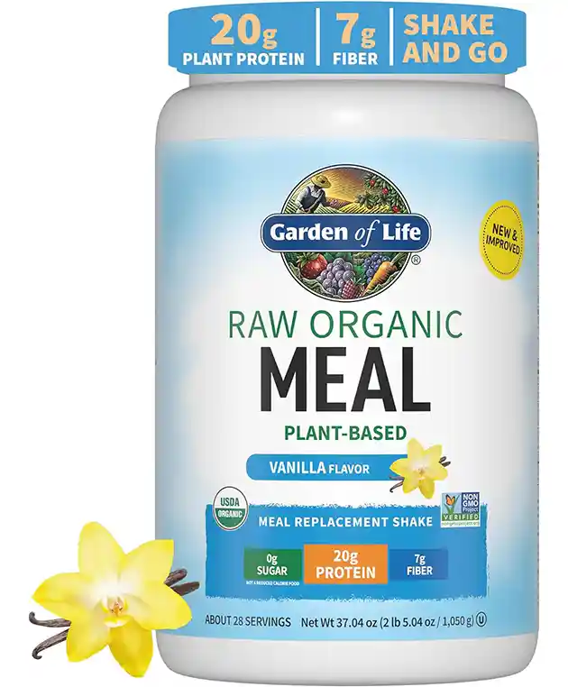 Vegan Protein Powder - Raw Organic Meal Replacement Shakes - Garden of Life