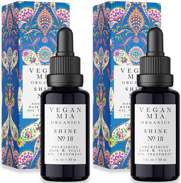 USDA Organic Hair Oil Treatment with Castor Oil, Jojoba Oil, & Rosemary Oil for Hair Growth & Intense Nourishment - Vegan Mia